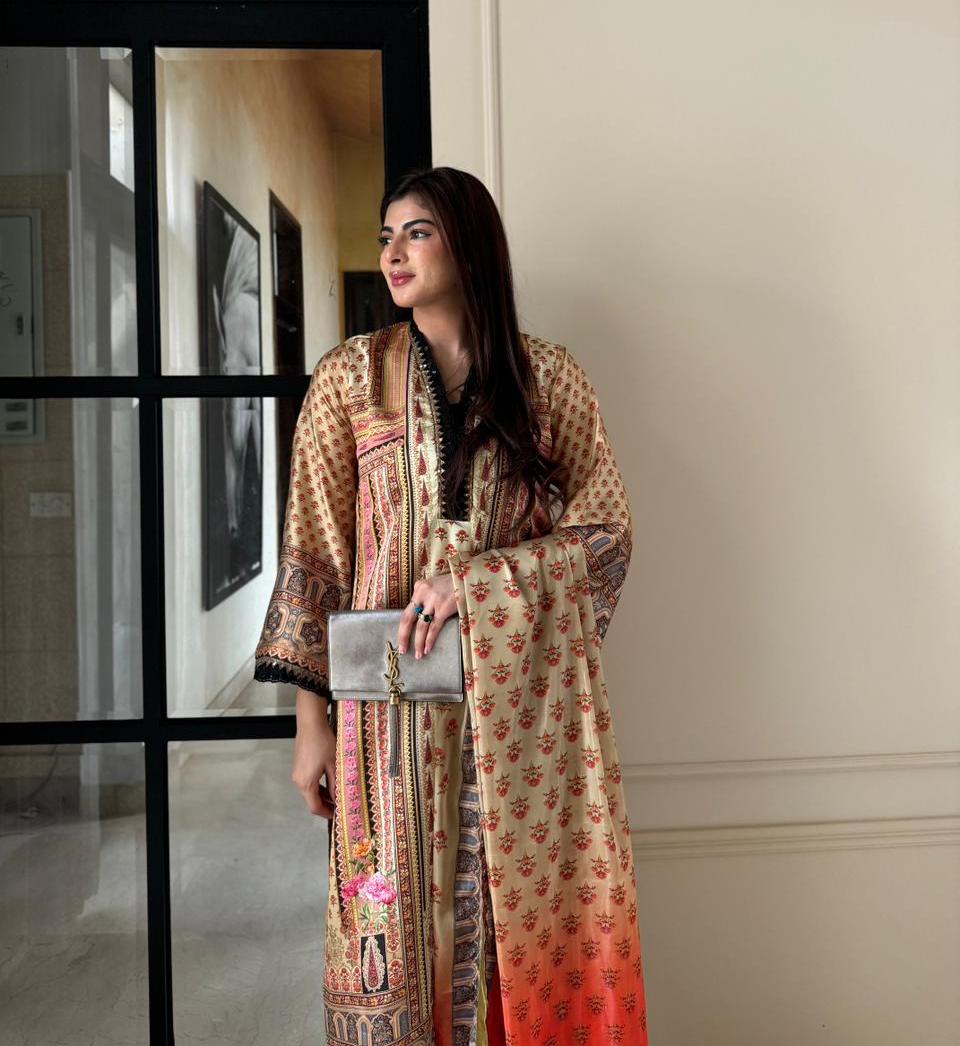 Gold 3pc Silk Suit