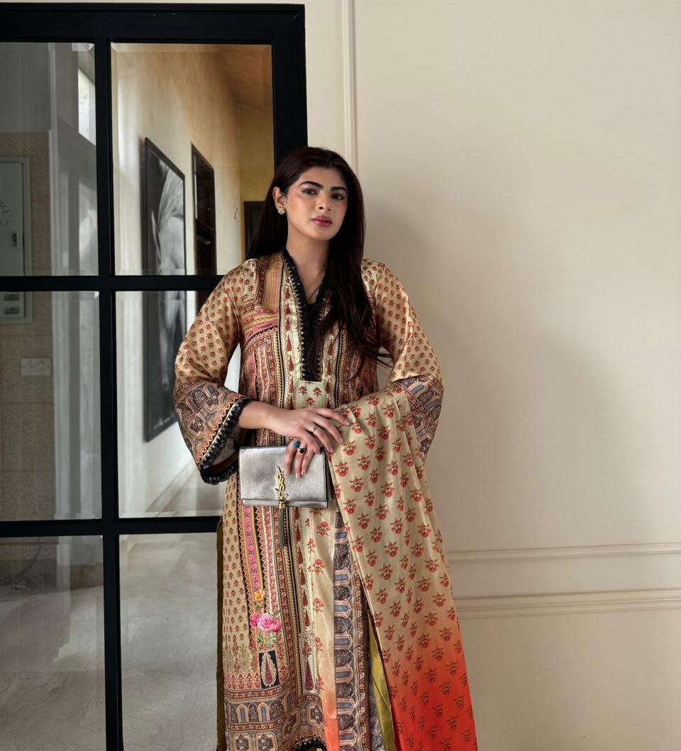 Gold 3pc Silk Suit