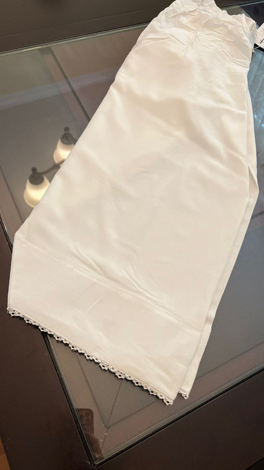 Linen Farshi Shalwar (White)