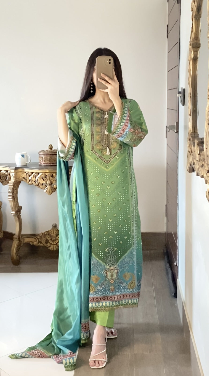 Silk 3pc Light Green