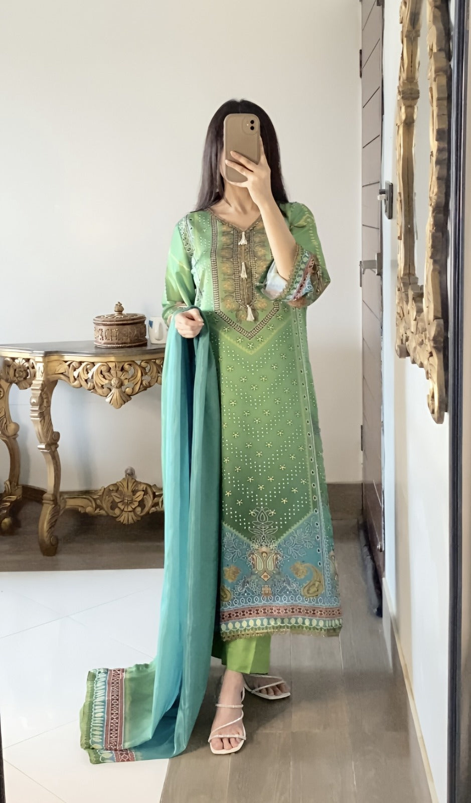 Silk 3pc Light Green