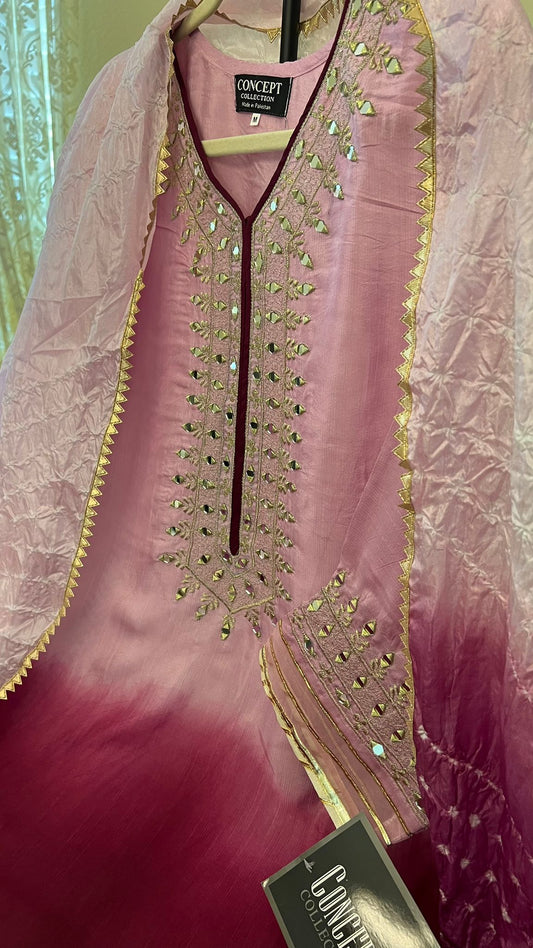 Light Maroon 3pc Suit