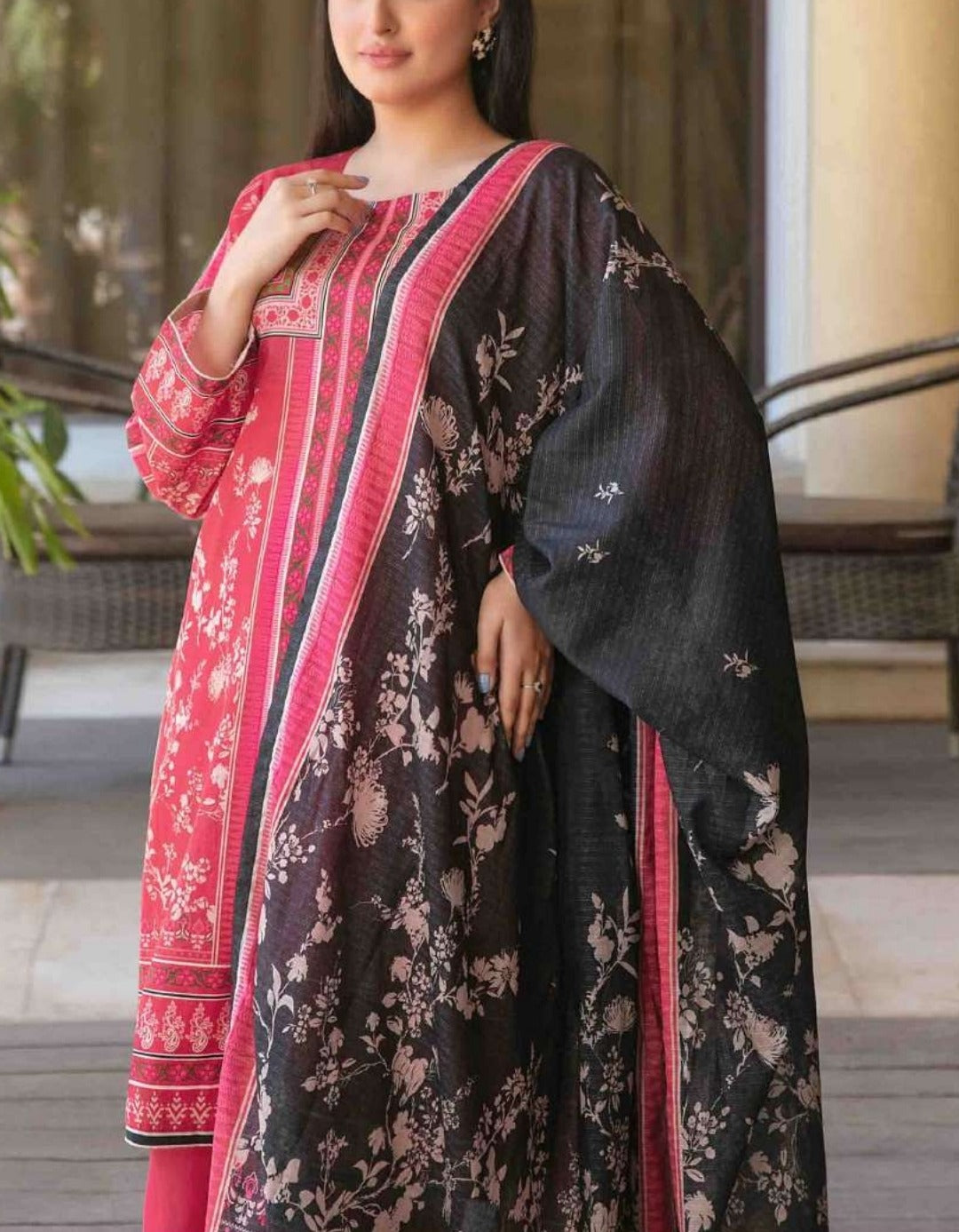 Red 3pc Lawn Suit