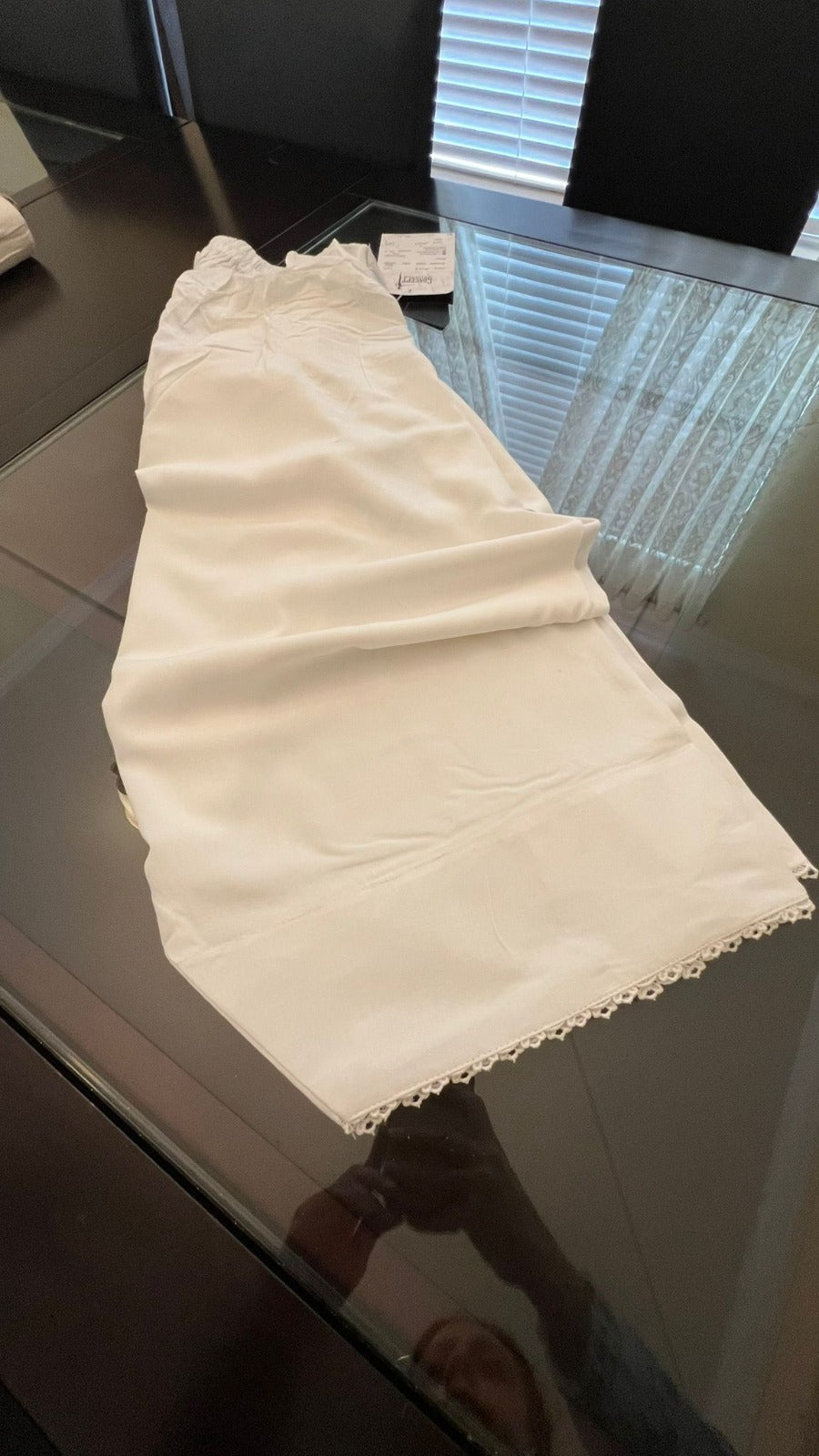 Linen Farshi Shalwar (White)