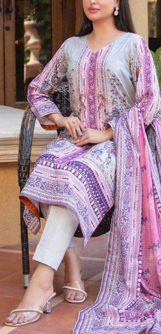 Light Purple 3pc Lawn Suit