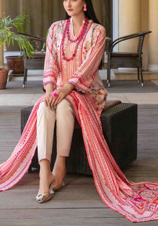 Pink 3pc Lawn Suit
