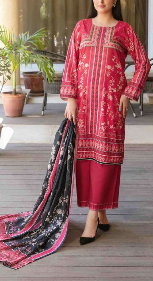 Red 3pc Lawn Suit