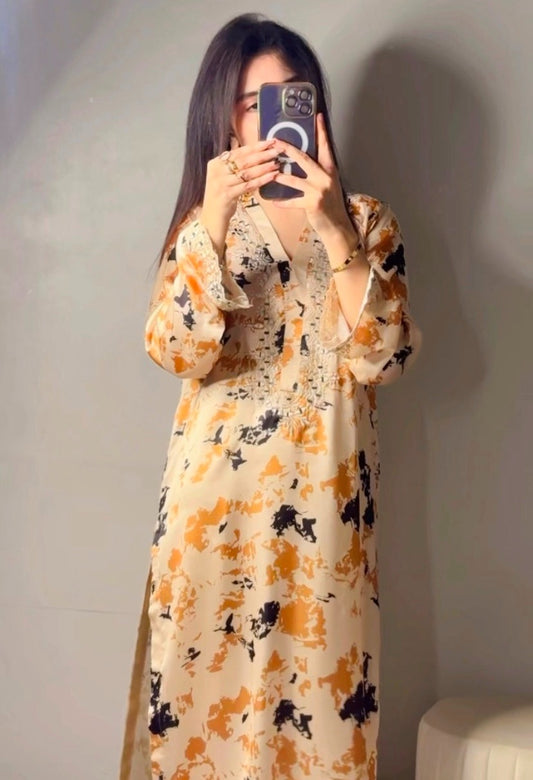 Tan Tye Dye 3pc Suit